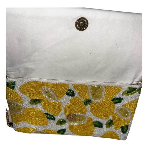 NWT ANIK KRAFT Beaded Lemon Purse - Picture 3 of 7